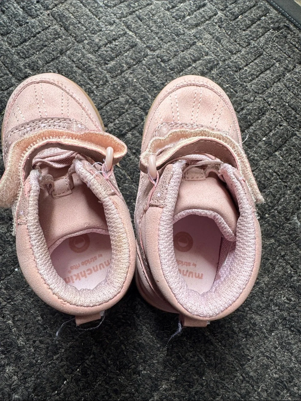 Kids Pink Velcro Trainer Sneakers